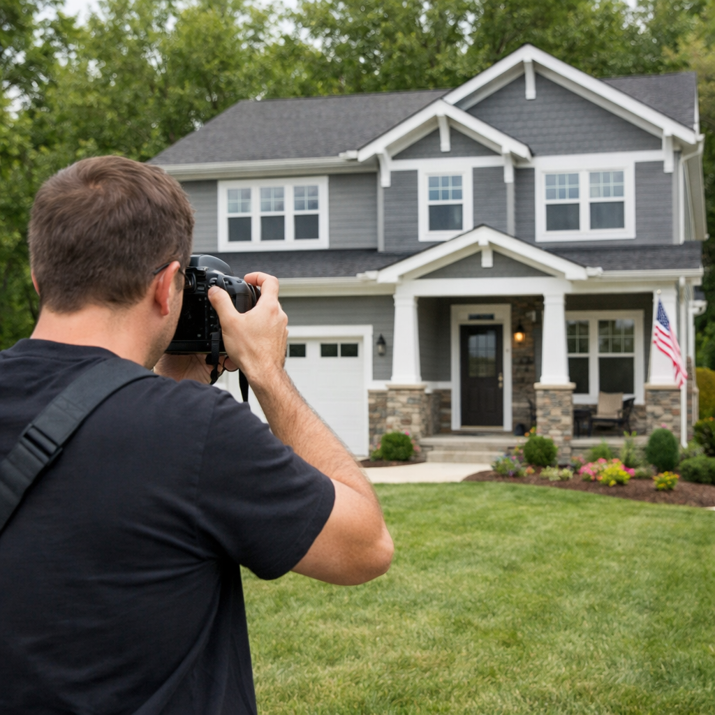Real Estate Photo of House Being Taken by Person-1